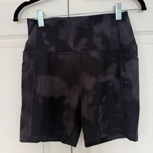 Black Tie-Dye High-Rise Women’s Athletic bike Shorts size